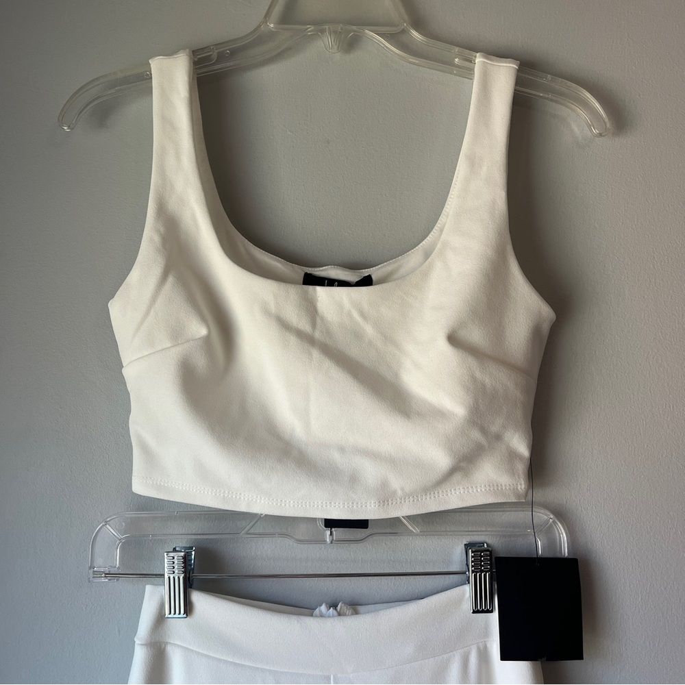 Lulu’s Only Tonight Ivory Cropped Two Piece Chic Set - Picture 6 of 12
